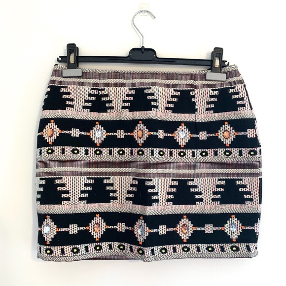 English Rose Tribal Print Skirt Medium - Picture 1 of 4